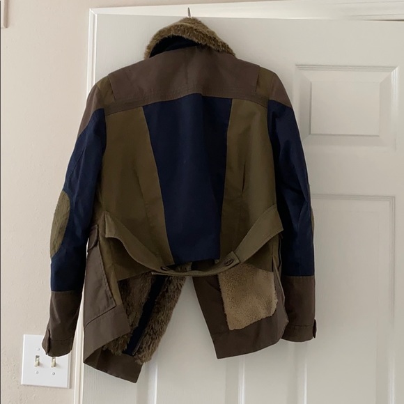 BCBG Maxaria army faux fur coat - Picture 2 of 3